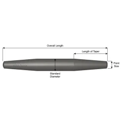 Ajax 11/16X7-1/2 Barrel Drift Pin 633