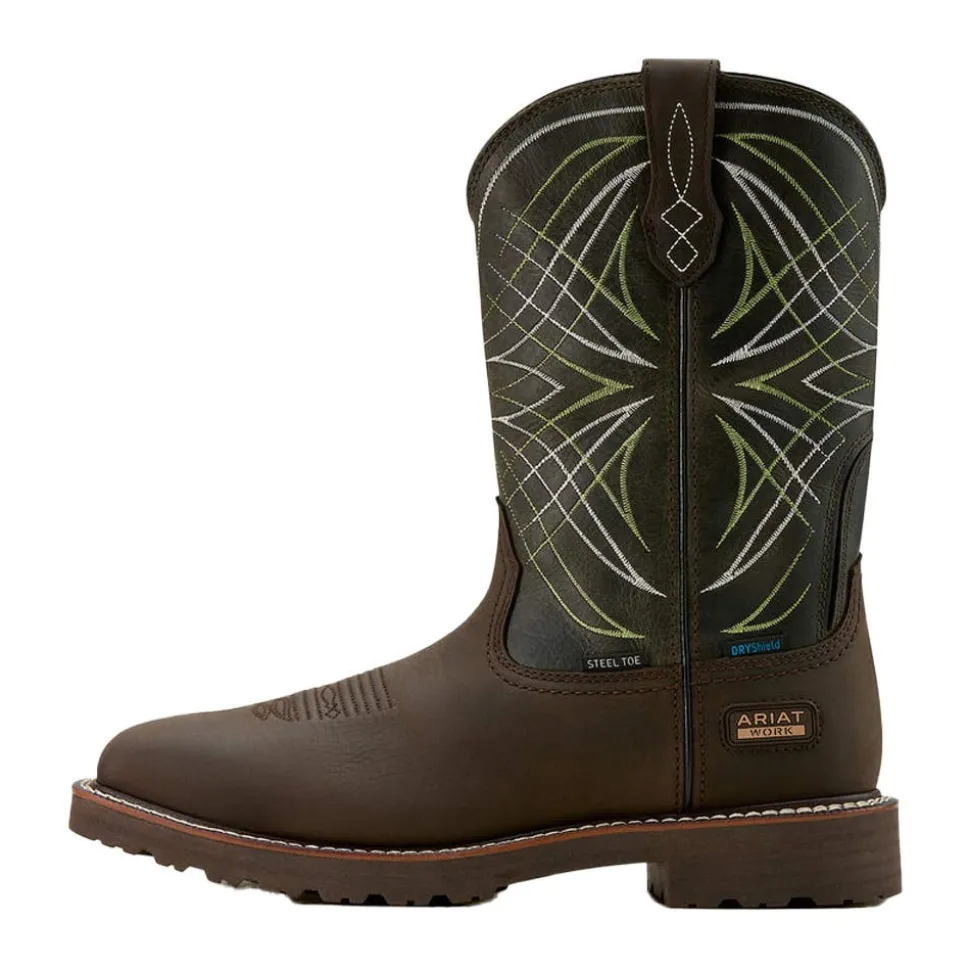 Ariat Men's Activator Waterproof Steel Toe Work Boot - Brown 10060892