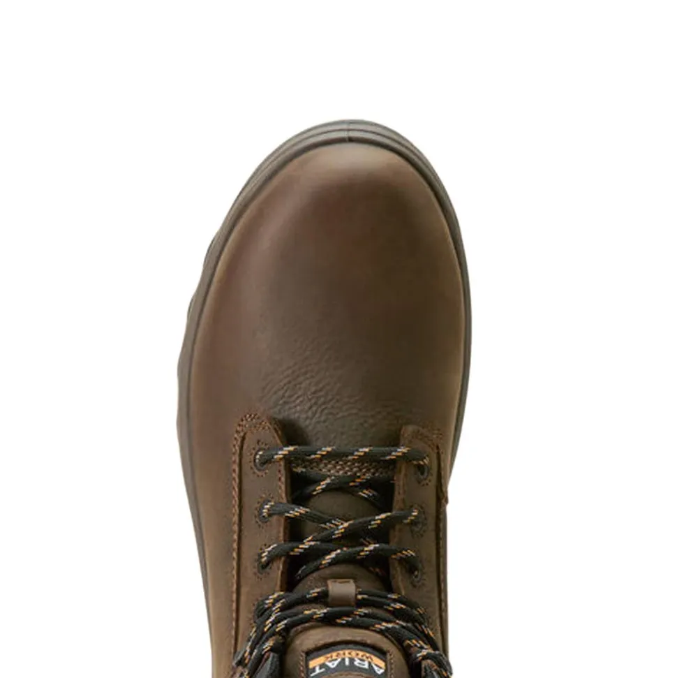 Ariat Men's Turbo Duratread 6" Waterproof Carbon Toe Work Boot - Brown 10054294