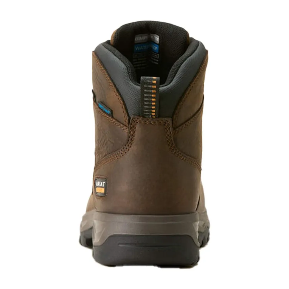 Ariat Men's Turbo Duratread 6" Waterproof Carbon Toe Work Boot - Brown 10054294