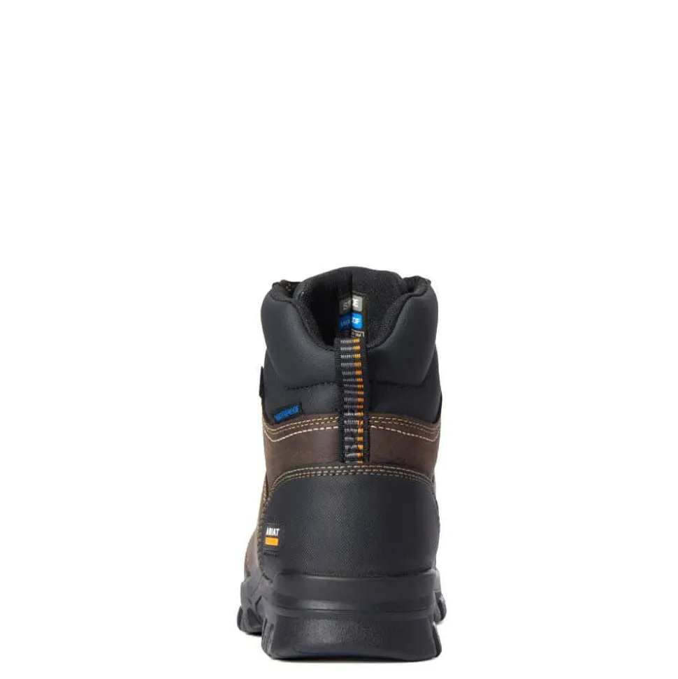 Ariat Treadfast 6" Waterproof Steel Toe Work Boot - Dark Brown 10034673
