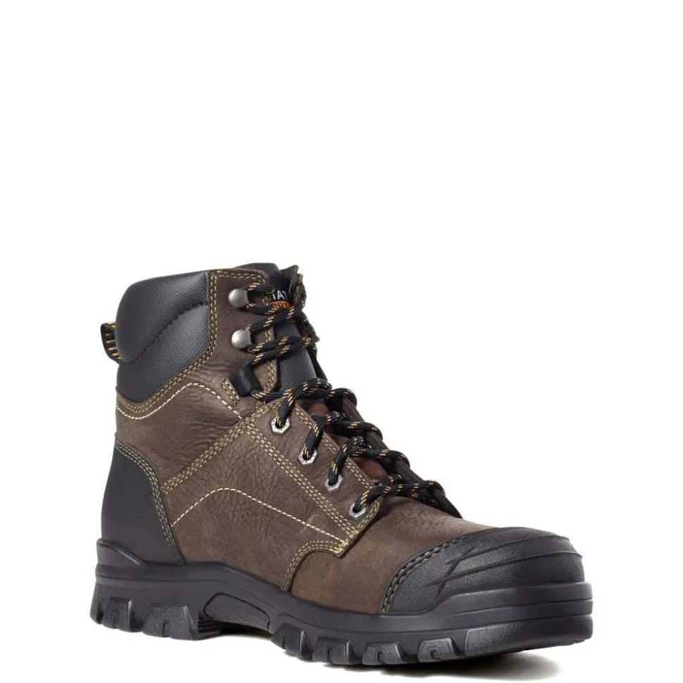 Ariat Treadfast 6" Waterproof Steel Toe Work Boot - Dark Brown 10034673