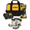 Atomic 20V Max 1/4" Brushless Cordless 3-Speed Impact Driver Kit w/ 20V MAX 6-1/2" Circular Saw