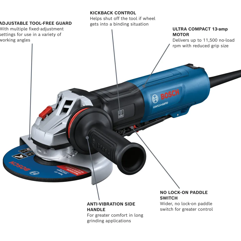 Bosch Power Tools 6" Angle Grinder GWS14-60PD