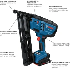 Bosch Power Tools 18V 15-Gauge Angled Finish Nailer GNH18V-15MAN