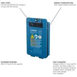Bosch Power Tools 3.7V Lithium-Ion 3.0 Ah Battery GBA37V30