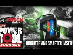 Bosch 125' Self-Leveling Five-Point Green Beam Alignment Plumb & Level Laser GPL100-50G