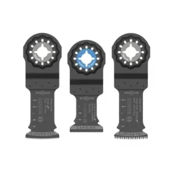 Bosch 1-1/4" Starlock High-Carbon Steel Xtra-clean Clean Carbide Plunge Cut Blades 3 pk. OSL003VP