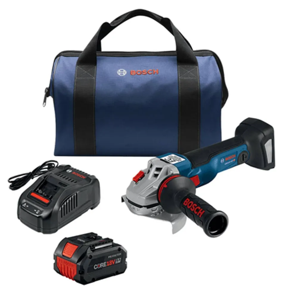 Bosch 18V Brushless 4-1/2" - 5" Angle Grinder Kit with CORE18V 80 Ah PROFACTOR Performance Battery GWS18V-10B14