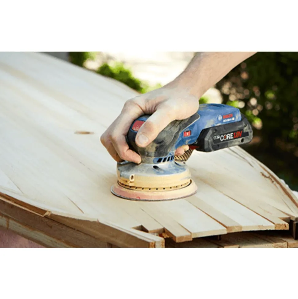 Bosch 18V Brushless 5" Random Orbit Sander Kit with CORE18V 40 Ah Compact Battery GEX18V-5B15