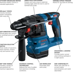 Bosch 18V Brushless SDS-PLUS Bulldog 3/4" Rotary Hammer (Bare Tool) GBH18V-22N
