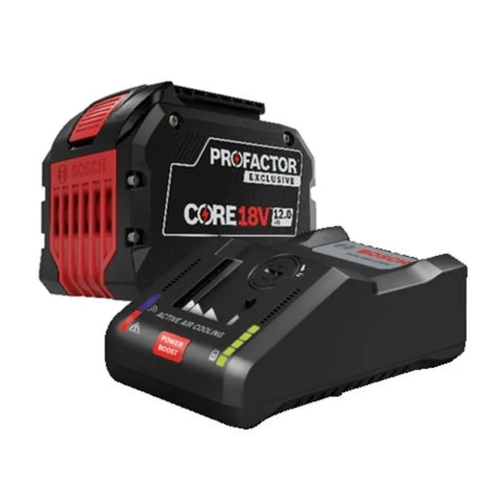 Bosch 18V CORE18V Lithium-Ion 12.0Ah Profactor Battery & Hell-ion Charger GXS18V-17N17