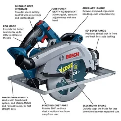 Bosch 18V PROFACTOR 7-1/4" Blade Right Circular Saw w/HMI & Eco Mode (Bare Tool) GKS18V-25GCN