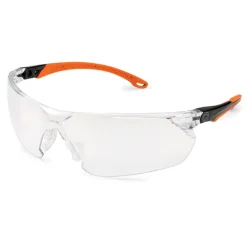 Brass Knuckle Clear Lens N-FOG Flex Glasses With Orange Frame BKFLEX-4040N