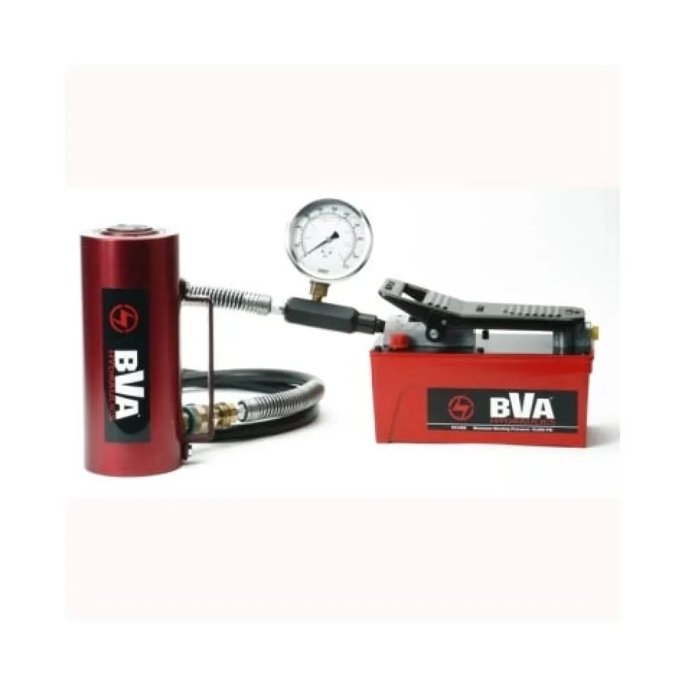 BVA 60 Ton Hydraulic Cylider Set - HU3006T Aluminum Cylinder & PA1500 Air Pump SA15-3006U
