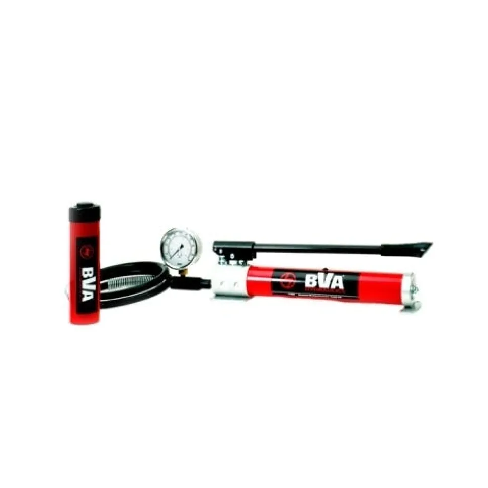 BVA 25 Ton 4" Stroke Hydraulic Cylinder Set with P1000 Hand Pump SP10-2504