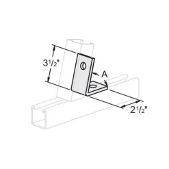 Closed Angle 2 Hole 45 Degree. 2-1/2" X 3-1/2" Z/P. 25 Pcs/Box