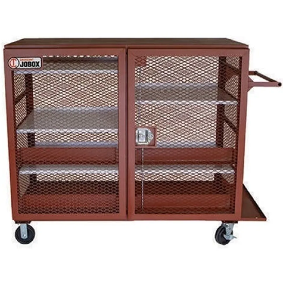 Crescent Jobox Mesh Cabinet 65" x 33" x 55" Mobile Jobsite Storage 1-400990
