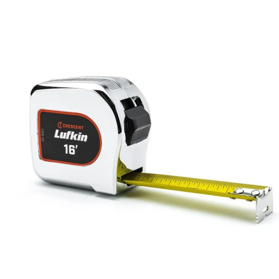 Crescent Lufkin 1" x 16' Chrome Case Yellow Clad Tape Measure L916-02