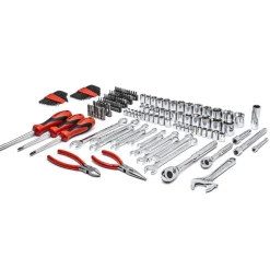 Crescent 150 Piece 1/4" & 3/8" Drive 6 Point SAE/Metric Professional Tool Set CTK150