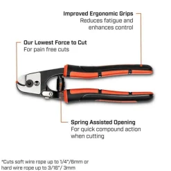 Crescent Tools 7.5" Pocket Wire Rope And Cable Cutter CT0690WRC