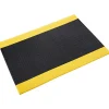 Crown Anti-Fatigue Matting 3/8" 3'x12' Comfort-King Floor Mat Black/Yellow Dry Area CK 0312YB