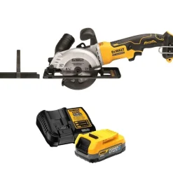 DeWalt ATOMIC 20V MAX Brushless 4-1/2" Cordless Circular Saw With POWERSTACK 20V MAX Compact Battery Charger Starter Kit DW-DCBP034C-DW-DCS571B