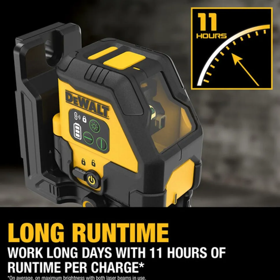 DeWalt DEWALT USB Rechargeable Green Cross Line Laser Base Kit DCLE14201GB