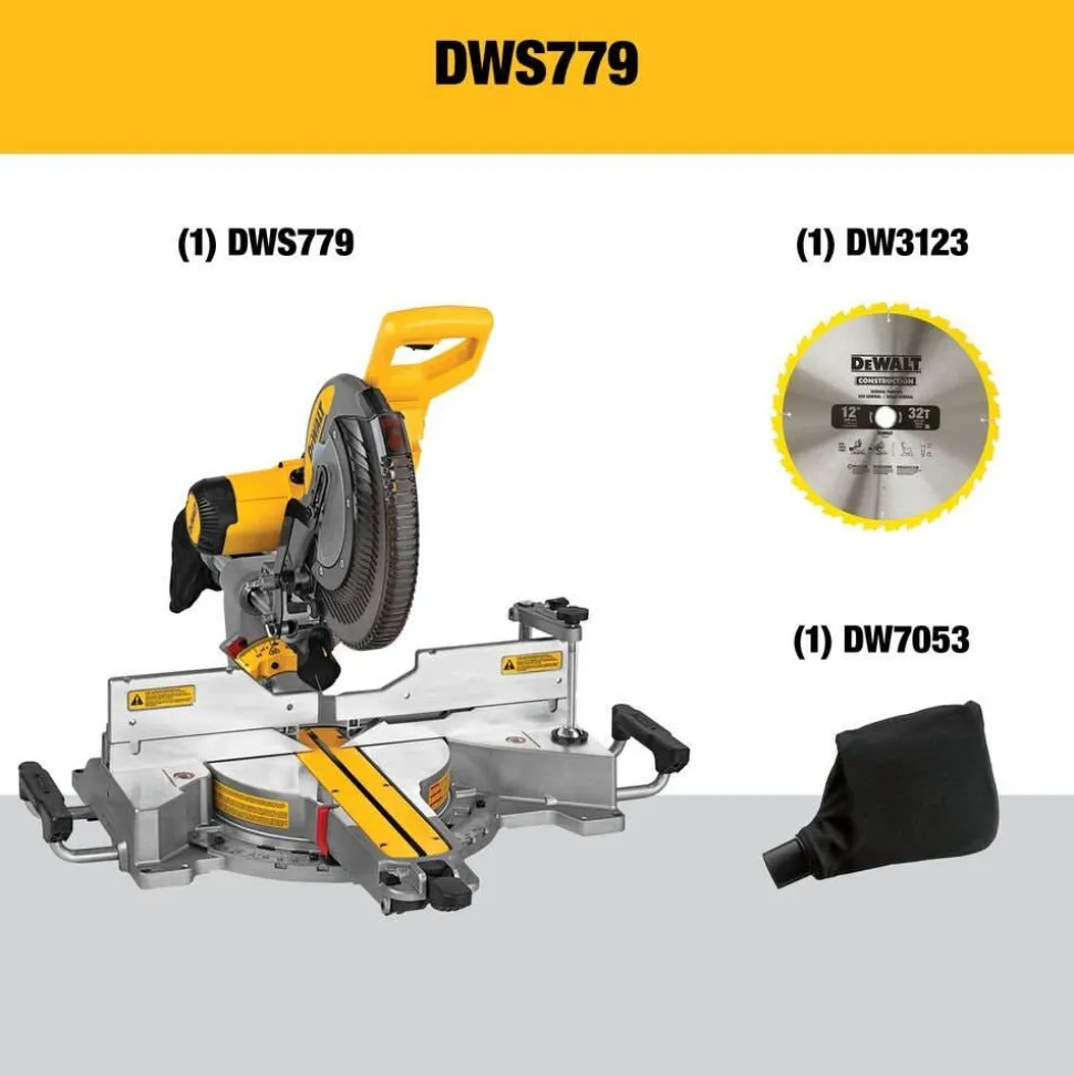 DeWalt 12" Double-Bevel Sliding Compound Miter Saw DWS779