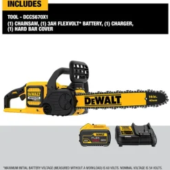 DeWalt FLEXVOLT 60V MAX* Brushless Chainsaw Kit DCCS670X1