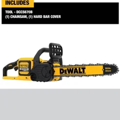 DEWALT FLEXVOLT 60V MAX Brushless Cordless Chainsaw, Tool Only DCCS670B