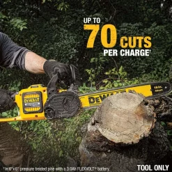 DEWALT FLEXVOLT 60V MAX Brushless Cordless Chainsaw, Tool Only DCCS670B