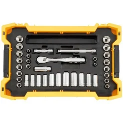 DeWalt 37 Piece 3/8'' Drive Socket Set with ToughSystem 20 Tray and Lid DWMT45400