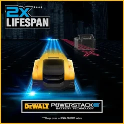 DeWalt Powerstack 20V MAX 5ah Battery Double Pack DCBP520-2