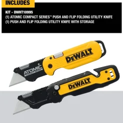 DeWalt Power Tools Push and Flip Folding Utility Knife Set DWHT10995