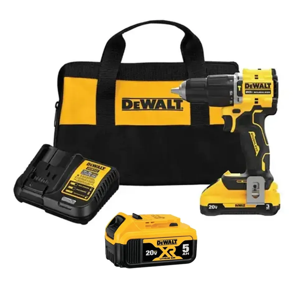 DeWalt Power Tools 20V MAX Brushless 1/2" Hammer Drill & 5" Random Orbital Sander DCD799L1-DCW210B