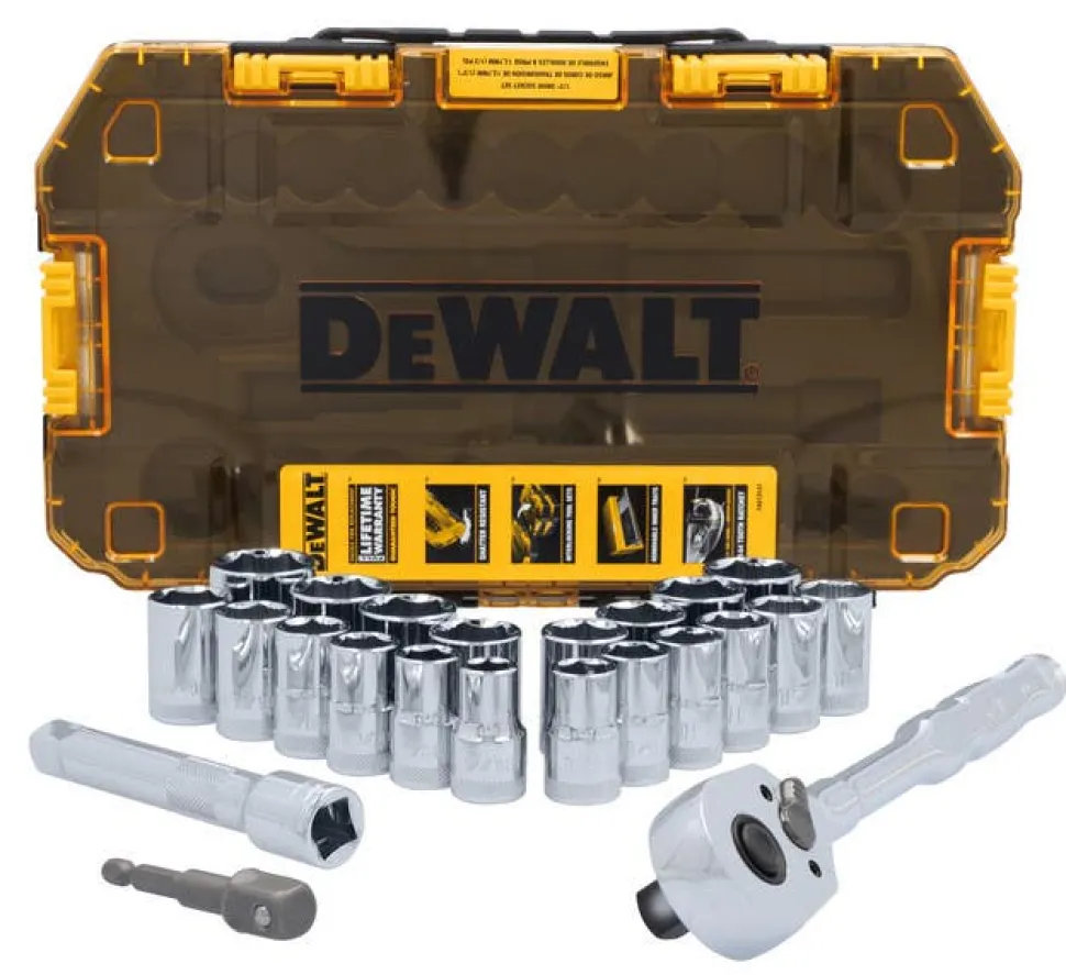 DeWalt TOUGHSERIES 23 Piece TOUGH BOX 1/2" Drive Mechanics Tool Set DWMT45414