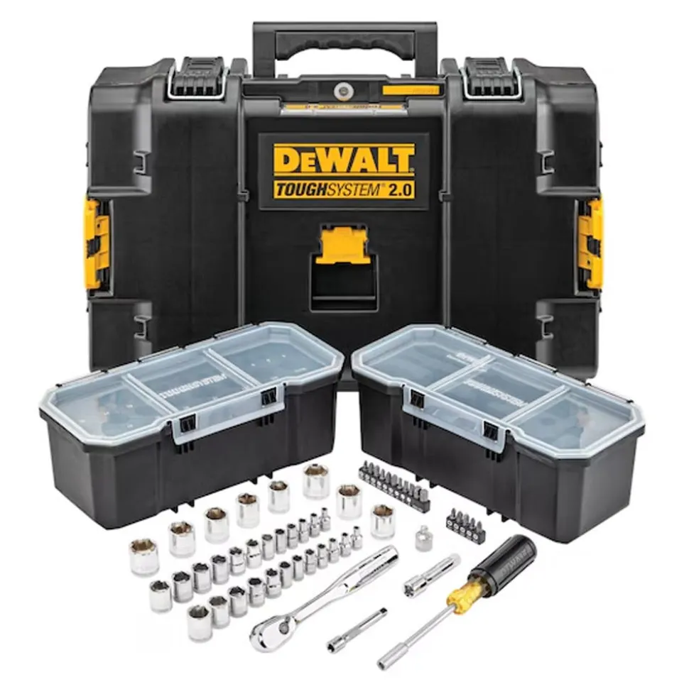 DeWALT ToughSystem 53 pc. Mechanics Tool Set with 2.0 Toolbox DWMT45153