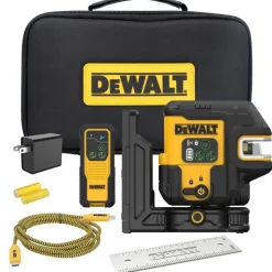 DeWalt USB Rechargeable Green 5 Spot and Cross Line Laser Kit DCLE14251G
