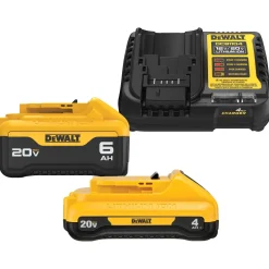 DeWalt 20V MAX* 4.0Ah, 6.0Ah Batteries & Charger Kit DCB2460C