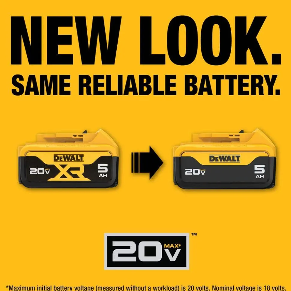 DeWalt 20V MAX 5.0Ah Batteries (2 Pack) DCB205-2