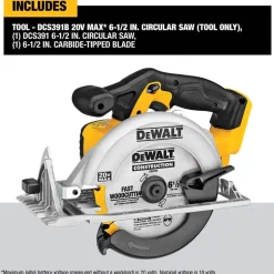 DeWalt 20V MAX 6-1/2" Circular Saw (Tool Only) DCS391B