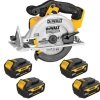 DeWalt 20V MAX* 6-1/2" Circular Saw With 20V MAX* 3Ah Battery (4 Pack) DW-DCB200-4-DW-DCS391B