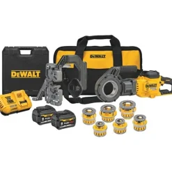 DeWalt 60V MAX FLEXVOLT Cordless Pipe Threader Kit with Die Heads DCE700X2K