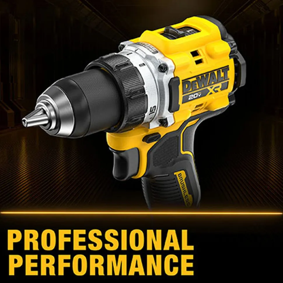 DeWalt 20V MAX* XR® Brushless Cordless 1/2" Drill/Driver Kit With POWERPACK™ Batteries DCD801QQ2