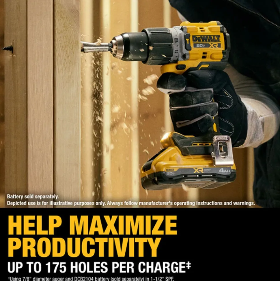 DeWalt 20V MAX* XR® Brushless Cordless 1/2" Hammer Drill (Tool Only) DCD806B