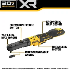 DeWalt 20V MAX* XR Brushless Cordless 3/8