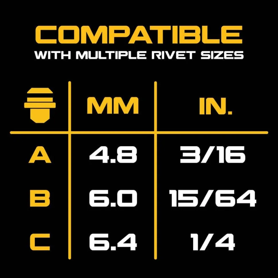 DeWalt 20V MAX* XR Brushless Cordless 1/4" Rivet Tool Kit with DEWALT POWERSTACK DCF414GE2