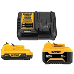 DeWalt 12V Starter Kit 3Ah & 5Ah Battery with Charger DCB135C