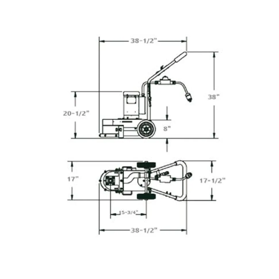 Diamond Products 8" Core Prep 2HP Electric CC80E Single Head Floor Grinder 15072